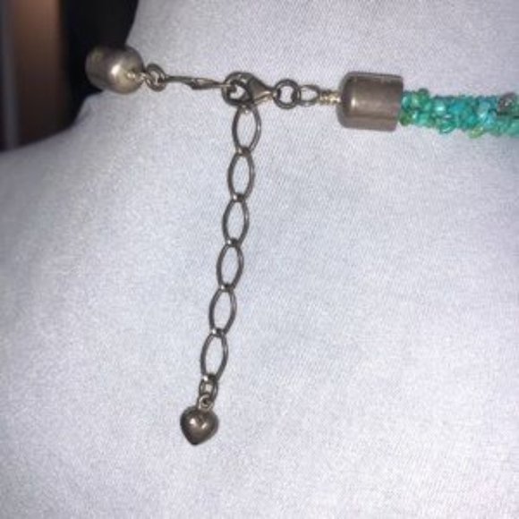 Vintage Turquoise Beaded Necklace 14” - Picture 3 of 4